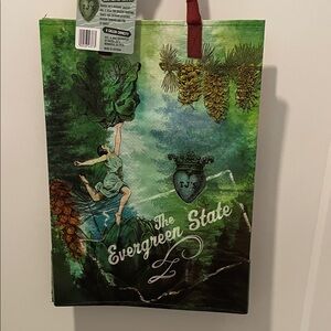 Trader Jo’s Washington state Evergreen State Tote Bag NWT reusable shopping bag